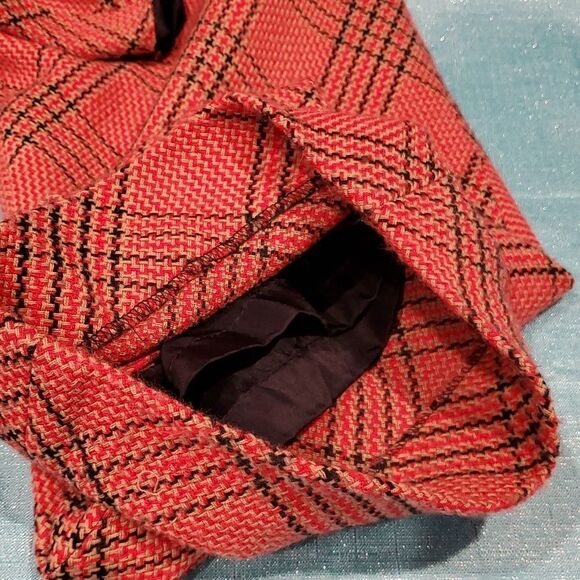 Vintage Disco Orange/Black Woven Polyester High Waist Slacks Pants Sz M/L? 623 - Picture 9 of 9